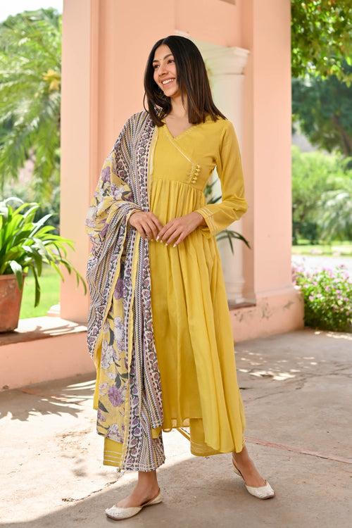 Diya Cotton Suit Set Trio