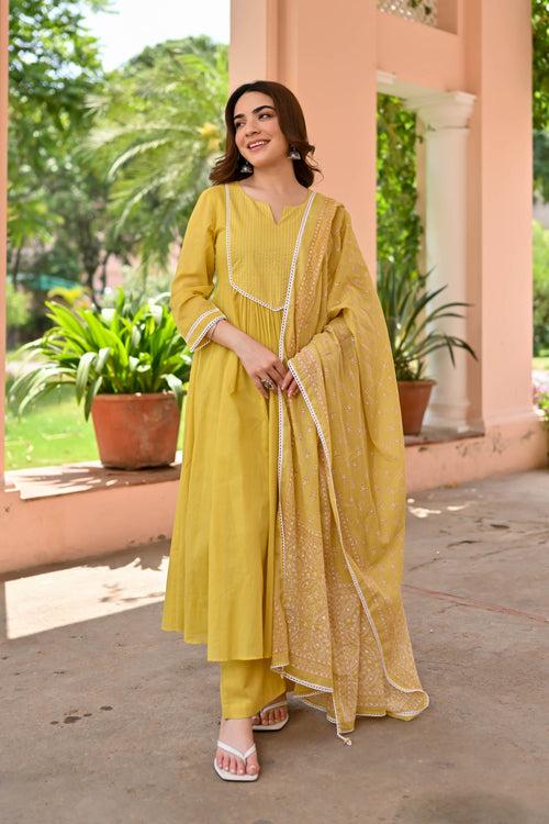 Nisha Cotton Suit Set Trio