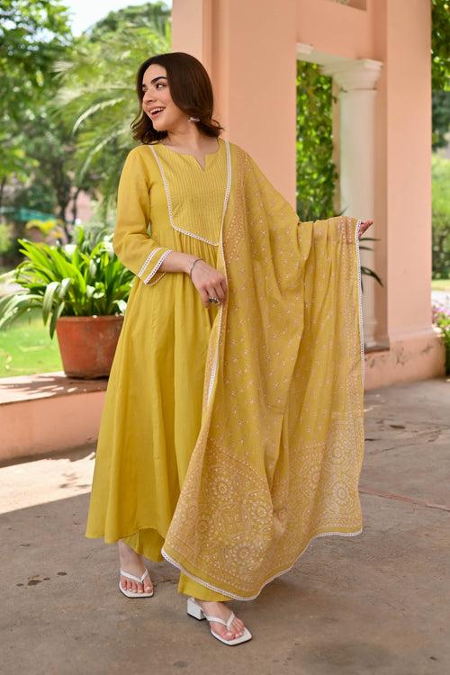 Nisha Cotton Suit Set Trio