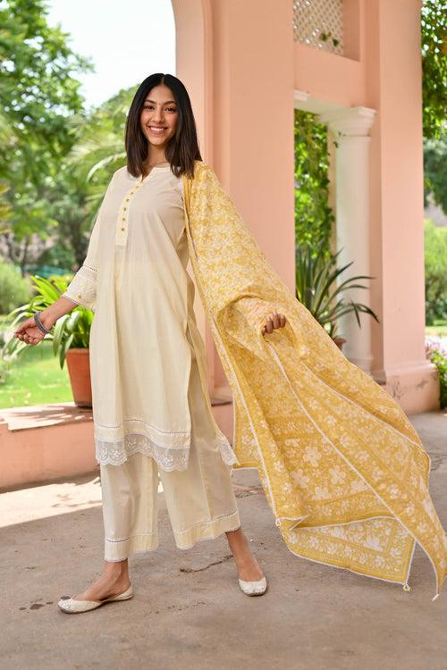 Niharika Trio Cotton Suit Set