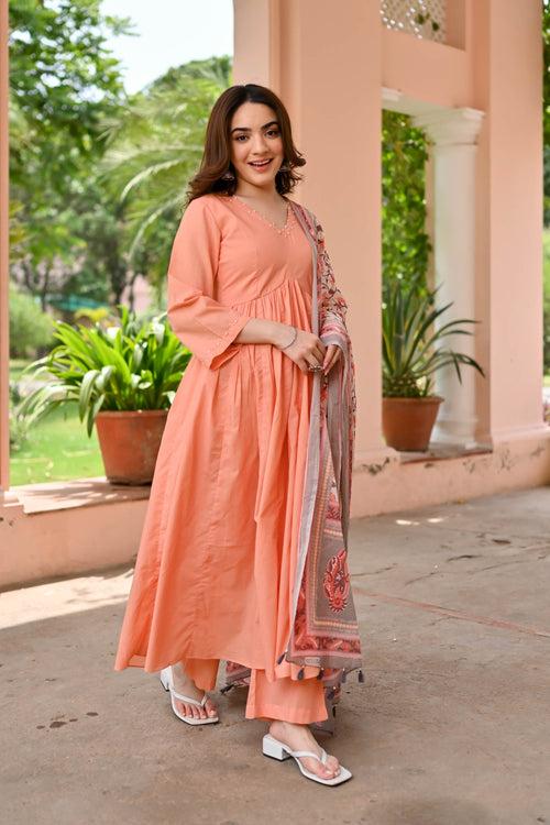 Vrinda Cotton Suit Set Trio