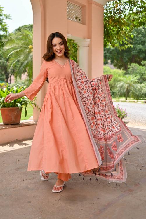 Vrinda Cotton Suit Set Trio