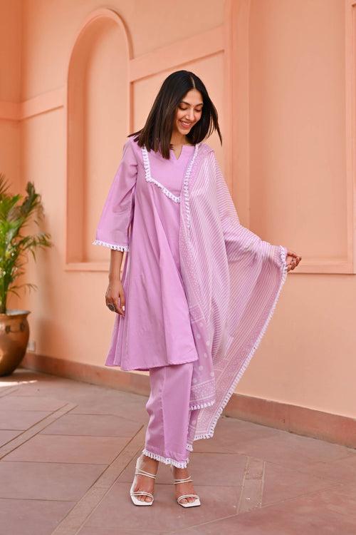 Leya Trio Cotton Suit Set