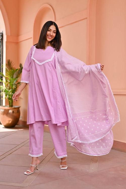 Leya Trio Cotton Suit Set