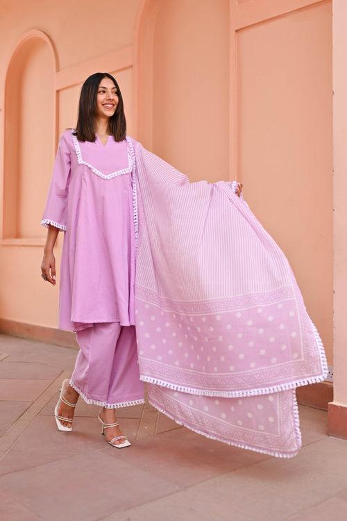 Leya Trio Cotton Suit Set