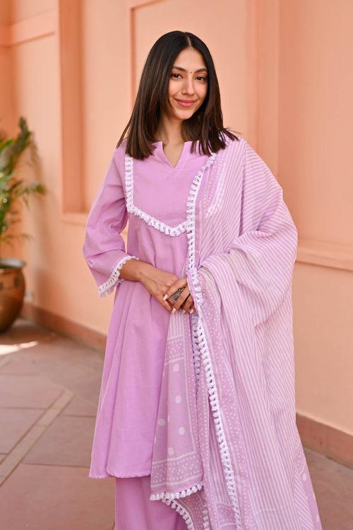 Leya Trio Cotton Suit Set