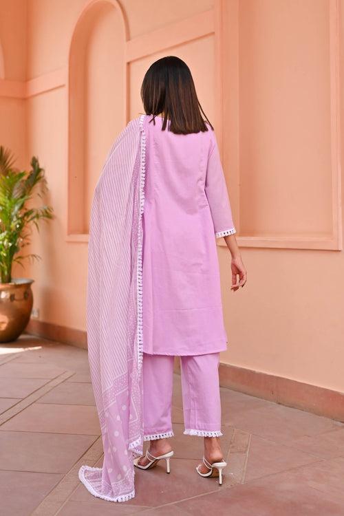 Leya Trio Cotton Suit Set