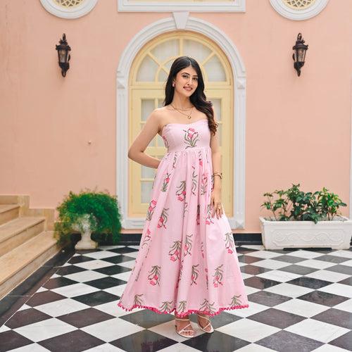 Bunaai Pink Serenade Cotton Dress