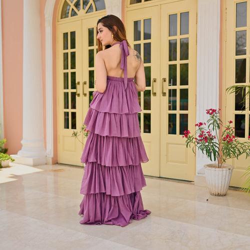 Bunaai Radiant Purple Cotton Dress