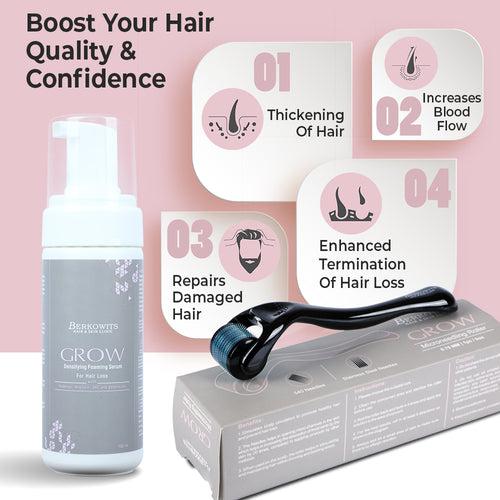 Berkowits Microneedling & Grow Hair Loss Serum | A Best Combo Product to Save Your Hair Loss