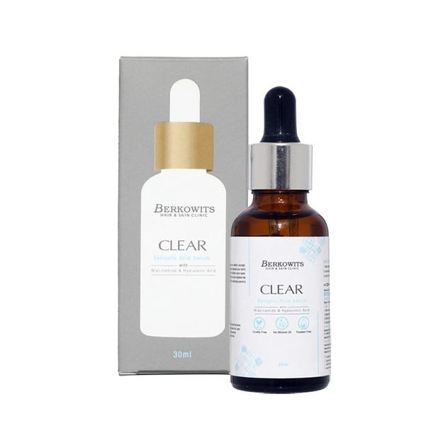 Berkowits Clear Salicylic Acid Serum with Niacinamide & Hyaluronic Acid For Men and Women | 30ml |