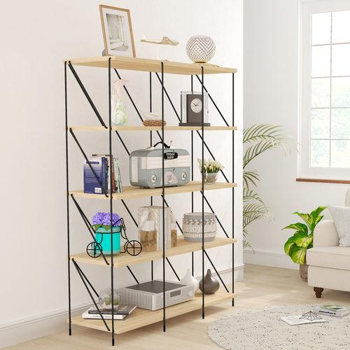 Lazywud DIY Cube Rack Storage For Bed Room, Study Room, Kitchen Organizer (Summer Oak)