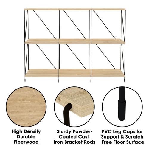 Lazywud DIY Cube Rack Storage For Bed Room, Study Room, Kitchen Organizer (Summer Oak)