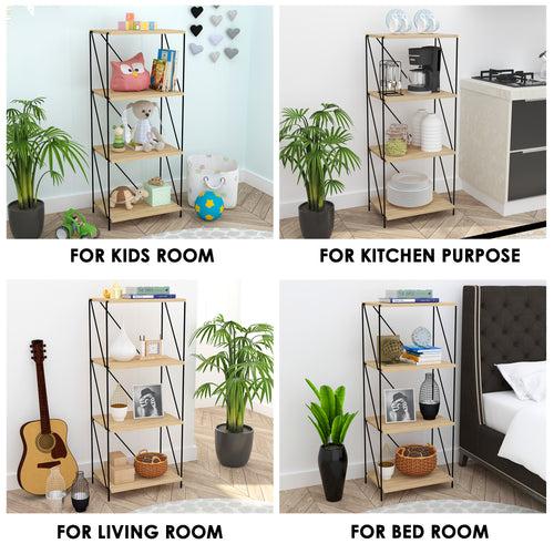 Lazywud DIY String Rack Bed Side Table For Bedroom and Corner Table for Living Room (Summer Oak)