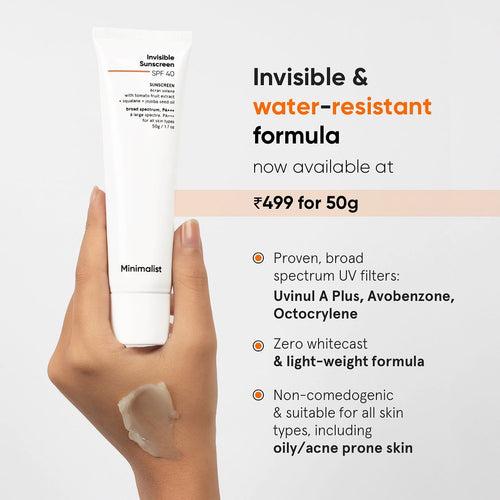 Minimalist Invisible Sunscreen SPF 40