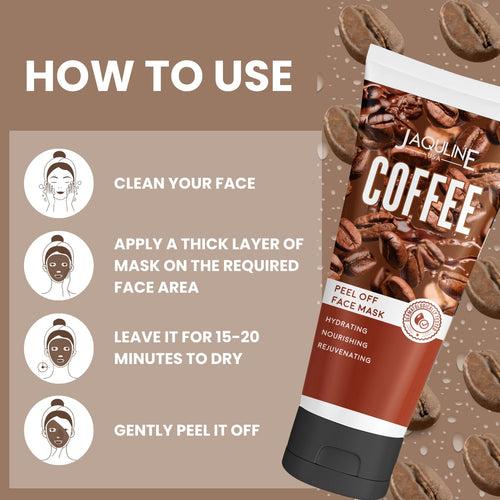 Jaquline USA Coffee Peel Off Face Mask| All Skin Types| Deep Cleansing| Removes Tan -100ml