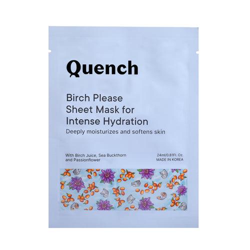 Quench Botanics Birch Please Sheet Mask for Intense Hydration, 25ml