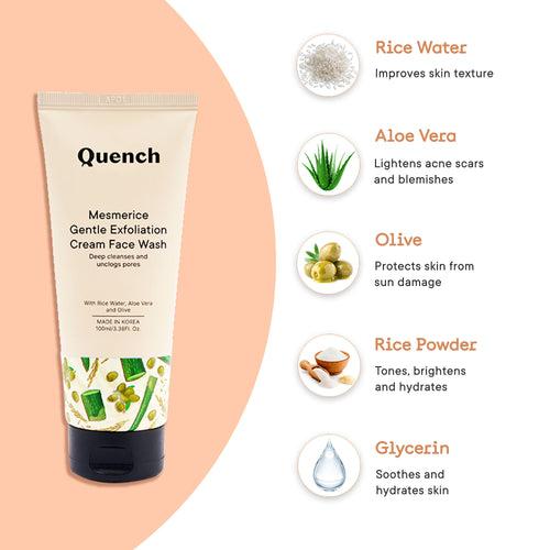 Quench Botanics Mesmerice Gentle Exfoliation Cream Face Wash , 100ml