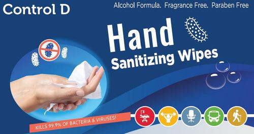 Control D Sanitizing Alcohol Hand Wipes