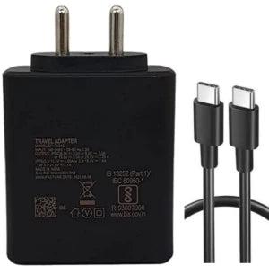 Samsung Galaxy S24 Ultra 45W Super Fast Charging Travel Adapter With C To C Cable Black