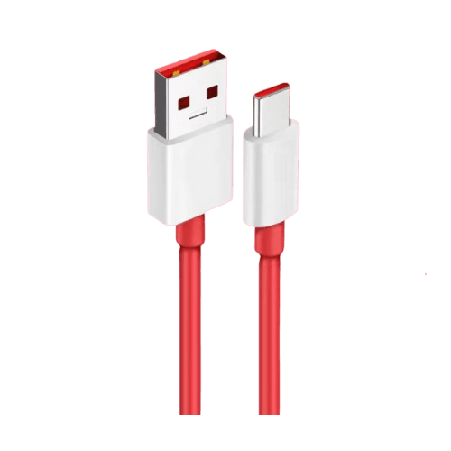 OnePlus Ace 2V 80W SUPERVOOC Mobile Charger With Dash Type C Cable Red