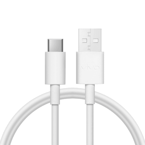 Vivo Y17s Original Type C Cable And Data Sync Cord-White