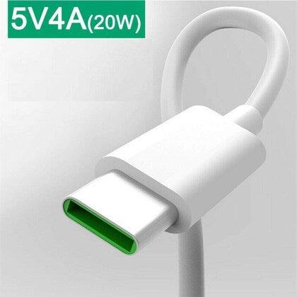 Oppo F19 Pro SUPERVOOC Type C Charge And Data Sync Cable 1 Mt White