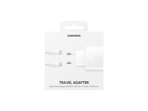 Samsung Galaxy Tab S8 Ultra 45W Super Fast Charging Travel Adapter With C To C Cable White