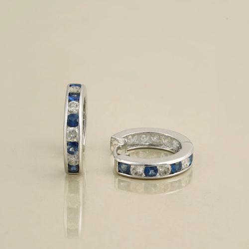 Stella Blue Sapphire Hoops