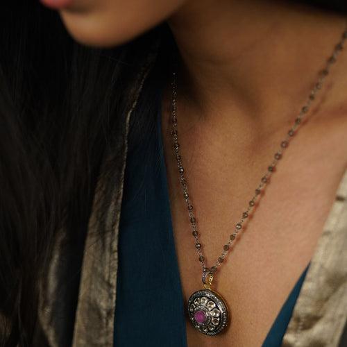 Jaipur Ruby Pendant Necklace