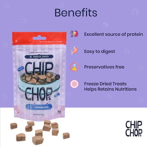 Chip Chops Freeze Dried Chicken Liver Dog Treat