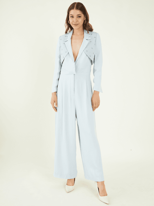 Sky Embellished Power Jumpsuit