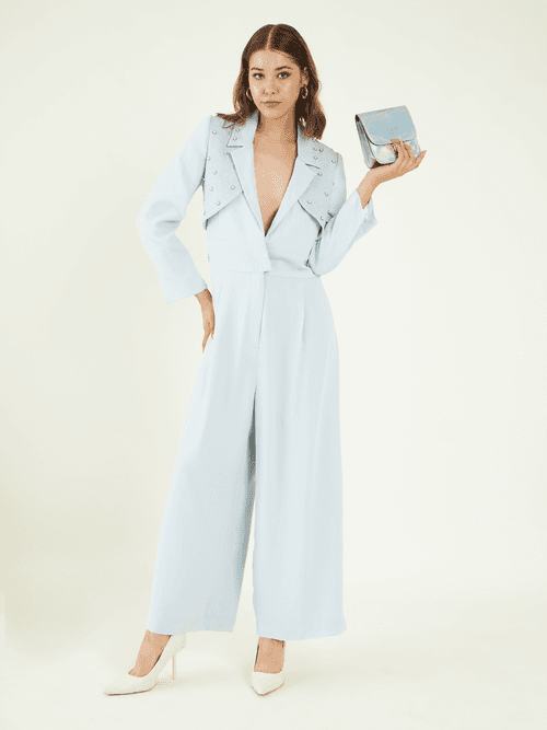 Sky Embellished Power Jumpsuit