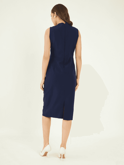 Indigo Draped Dress