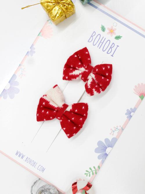 Christmas Joy Bows- Set of 2