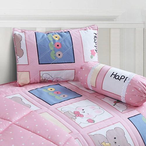 Malako Avene Pink Fine Cotton 5-Piece Baby Bedding Set