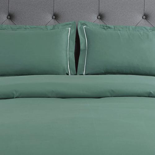 Malako Vibrant Solid Green 500 TC King Size 100% Cotton Bed Sheet With 2 Plain Pillow Covers