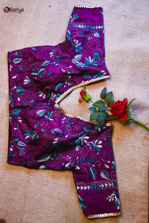 Purple Kantha blouse