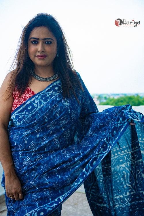 Dilkash Indigo Saree