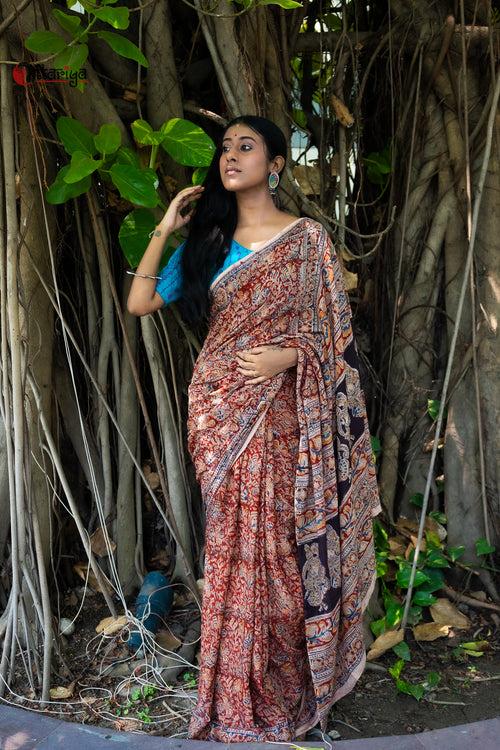 Red riding wood Saree