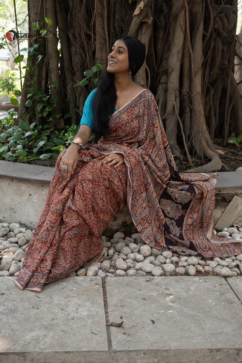 Red riding wood Saree