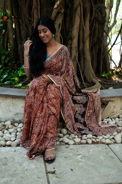 Red riding wood Saree