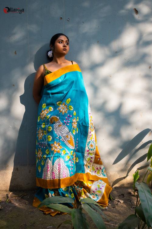 Tranquil Garden Symphony Saree