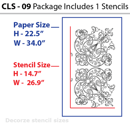 Ceiling wall stencil ideas, CLS-09