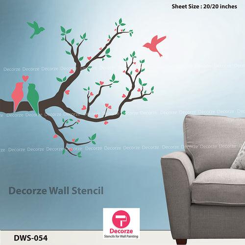 Loving birds bedroom wall painting designs | Wall Painting Designs | Painting Ideas DWS-54