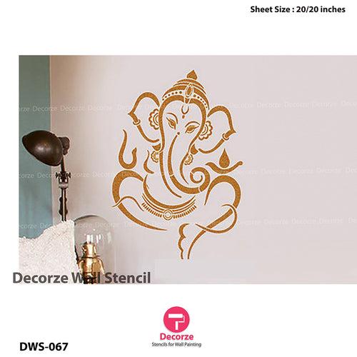 Ganesha Wall painting ideas | Ganesha Stencils | Painting Ideas DWS-67