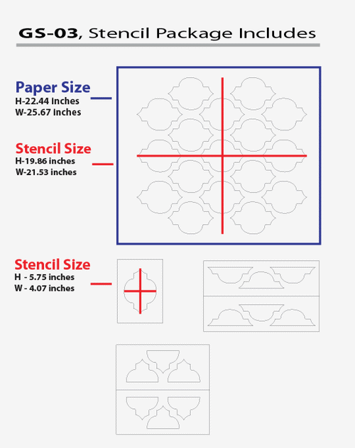 Stencils for walls, GS-03