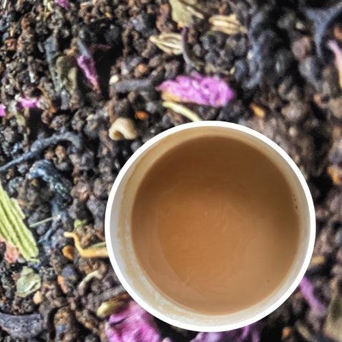 Signature Indian Masala Chai with Tulsi, saffron and 13 ayurvedic herbs and spices