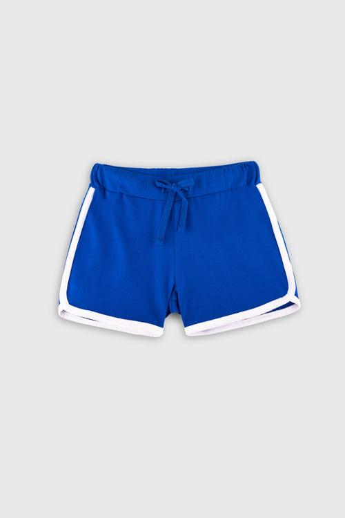 Royal Blue and Teal Girls Shorts Pack of 2