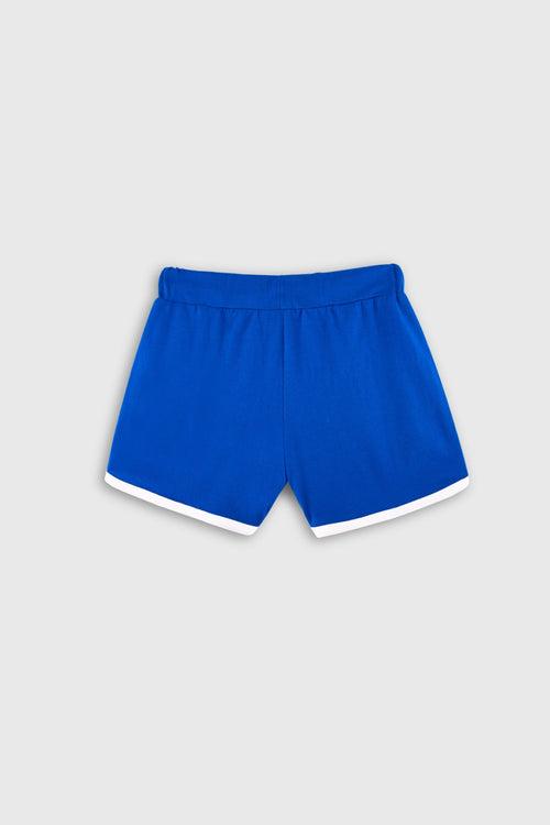 Royal Blue and Teal Girls Shorts Pack of 2